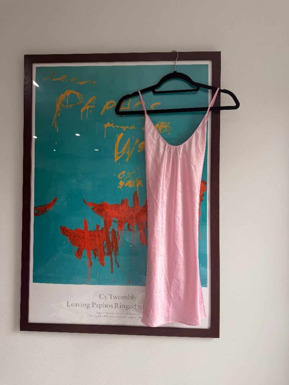 Victoria Secret pink satin slip dress